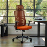 silla ergonomica naranja tekno malla 2