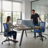 Mesa multipuesto UvePro Bench fondo 166 cm, estructura negra