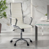sillon de oficina blanco milano piel sintetica 2