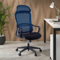 Silla Giratoria de Escritorio Astra, cojin lumbar - AZUL Second image