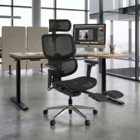 Silla ergonómica de oficina Erghos X2, mecanismo sincronizado - NEGRO Second image