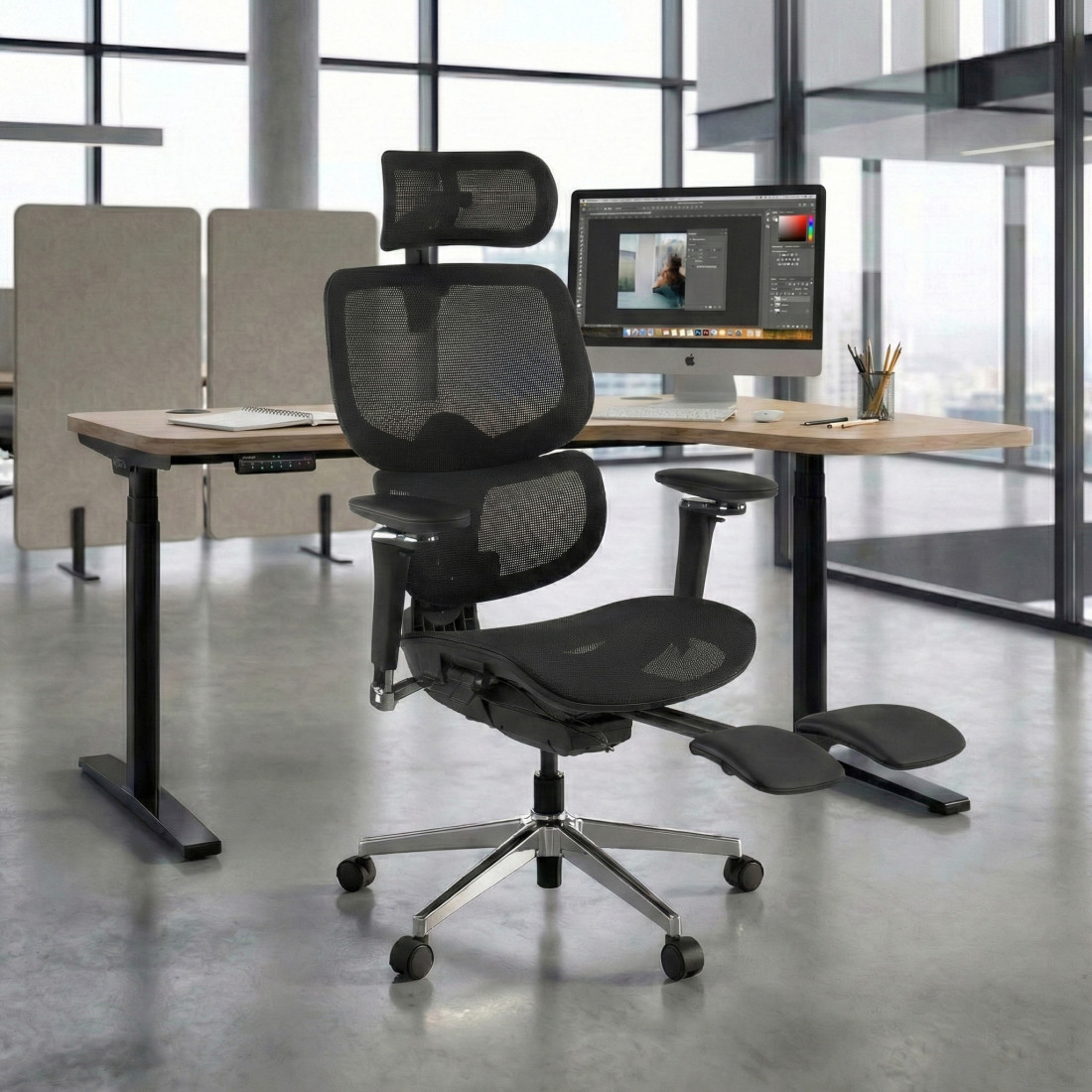 silla ergonomica negro erghos x2 malla 2