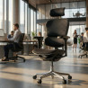 silla ergonomica negro ergohuman estructura negra todo tapizado tela 2