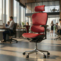Silla Ergohuman Ultra tapizada, modelo premium - ROJO Second image