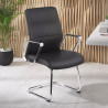 silla confidente negro leeds simil piel 2