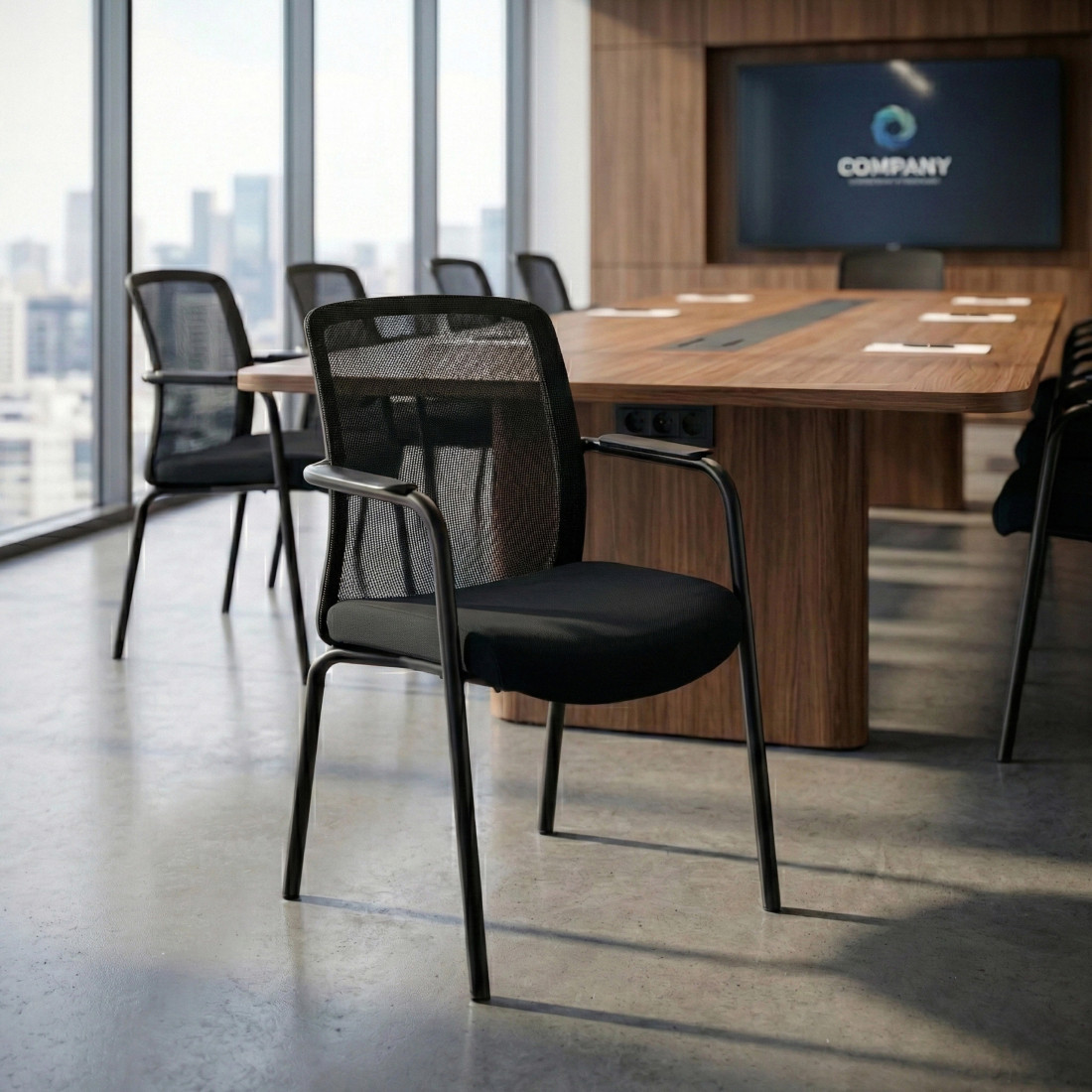 silla confidente negro berna malla 2