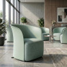 sillon para sala de espera verde aura tela 2