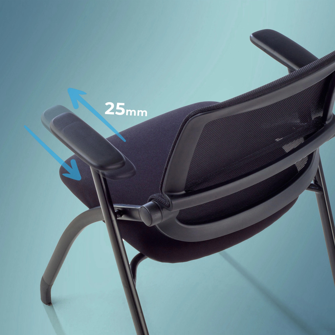 silla confidente negro flexia 4 patas plastico 4