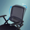 silla confidente negro flexia 4 patas ruedas plastico 3
