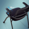 silla confidente negro flexia 4 patas ruedas plastico 4