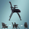 silla confidente negro flexia 4 patas ruedas plastico 5
