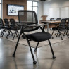 silla confidente negro flexia 4 patas ruedas atril plastico 2