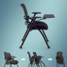 silla confidente negro flexia 4 patas ruedas atril plastico 5