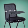 silla confidente negro versa silla con pala de escritura plastico 3