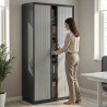 armario de persiana 185x92 aluminio strong negro 2