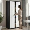 armario de persiana 185x92 blanco strong negro 2
