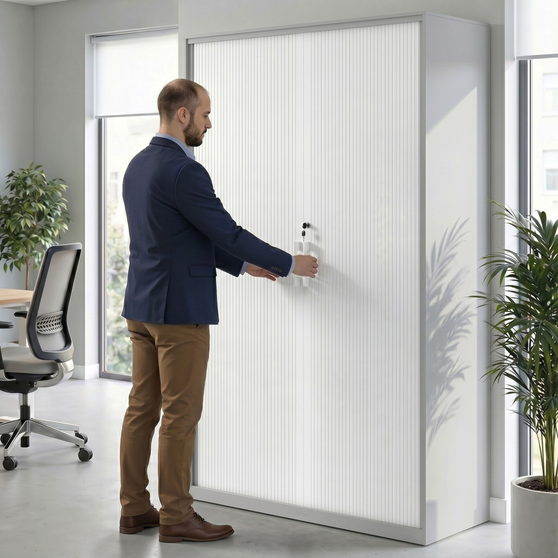 armario de persiana 185x120 blanco strong aluminio 2