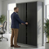 armario de persiana 185x120 negro strong aluminio 2