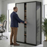armario de persiana 185x120 aluminio strong negro 2