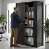 armario de persiana 185x120 negro strong negro 2