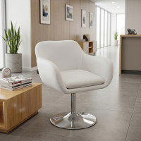 Sillón para Sala de espera giratorio Soho ecopiel - BLANCO Second image