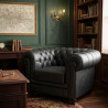 sofa para oficina negro chesterfield 1 plaza 2