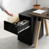 cajonera de escritorio negro mybox 3 cajones estrecho 2