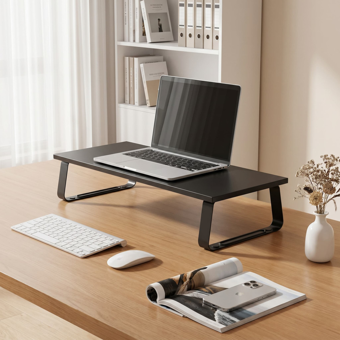 brazo monitor negro soporte monitor 4