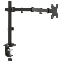 Soporte monitor columna individual, 1 pantalla - NEGRO