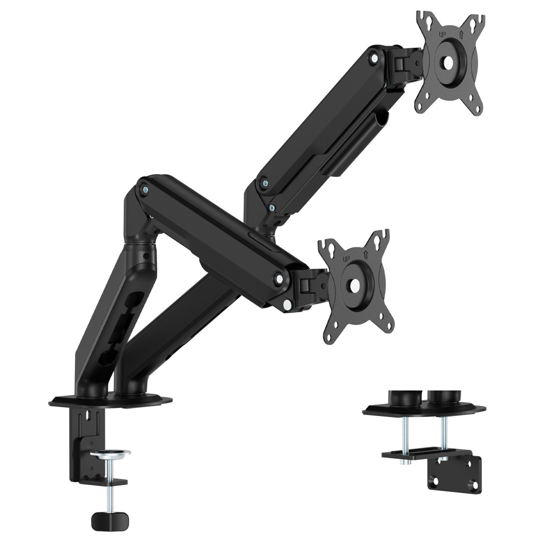 brazo monitor negro soporte monitor acero 1