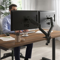 Brazo doble para monitores de hasta 32 pulgadas