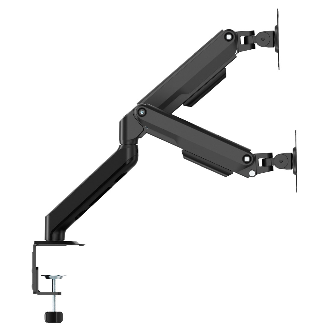 brazo monitor negro soporte monitor acero 7
