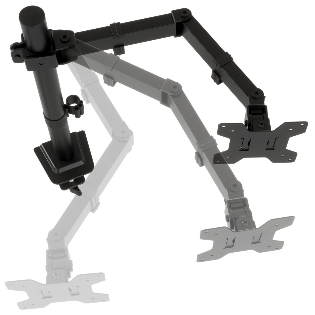 brazo monitor negro soporte monitor acero 7