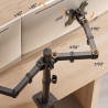 brazo monitor negro soporte monitor acero 3