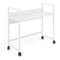 Carro auxiliar de escritorio con ruedas Orbit, estructura blanca - ALBO, 110x45