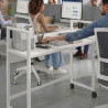 Carro auxiliar de escritorio con ruedas Orbit, estructura blanca