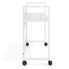 Carro auxiliar de escritorio con ruedas Orbit, estructura blanca