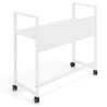 Carro auxiliar de escritorio con ruedas Orbit, estructura blanca