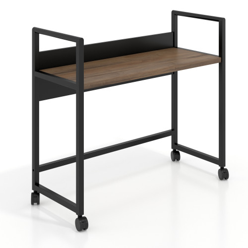 Carro auxiliar de escritorio con ruedas Orbit, estructura negra - 110x45