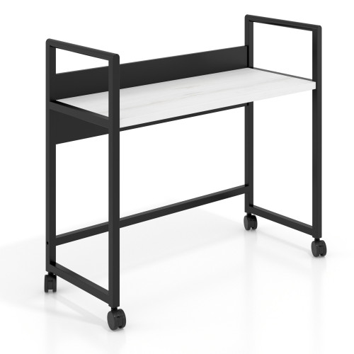 Carro auxiliar de escritorio con ruedas Orbit, estructura negra - ALBO, 110x45