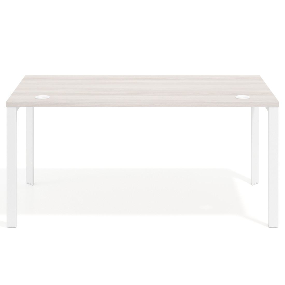 Mesa de escritorio Delta Open, fondo 80cm, estructura blanca