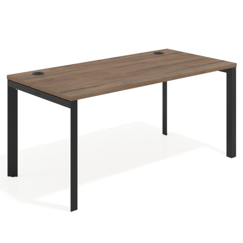 Mesa de escritorio Delta Open, fondo 80cm, estructura negra - 80x80