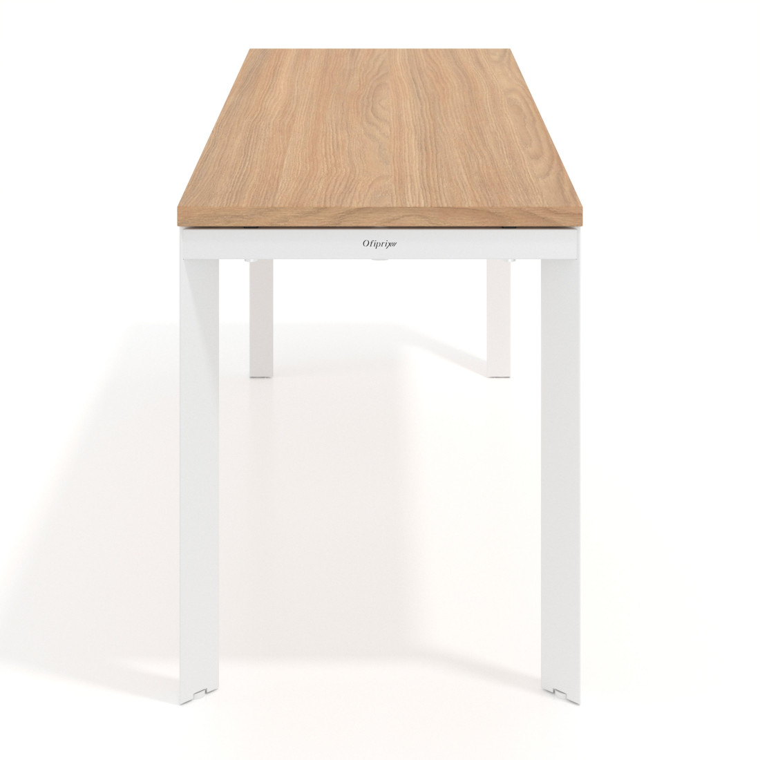 Mesa de escritorio Delta Open, fondo 60cm, estructura blanca