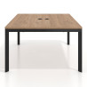 Mesa de reuniones  multipuesto Delta Open, fondo 126cm, estructura negra