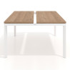 Mesa de oficina  multipuesto Delta Open, fondo 126cm, estructura blanca