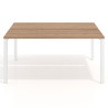 Mesa de oficina  multipuesto Delta Open, fondo 126cm, estructura blanca