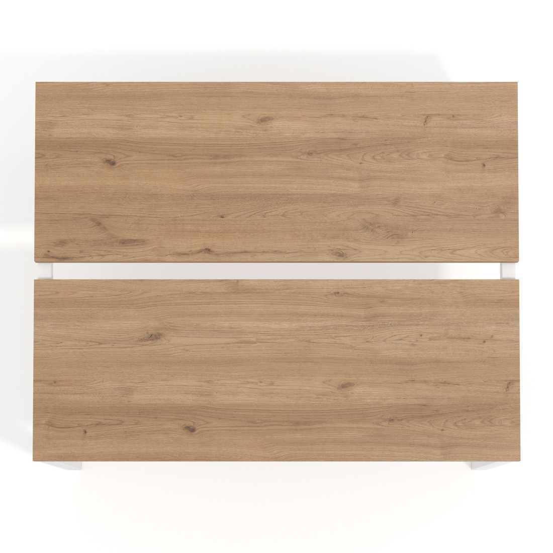 Mesa de oficina  multipuesto Delta Open, fondo 126cm, estructura blanca
