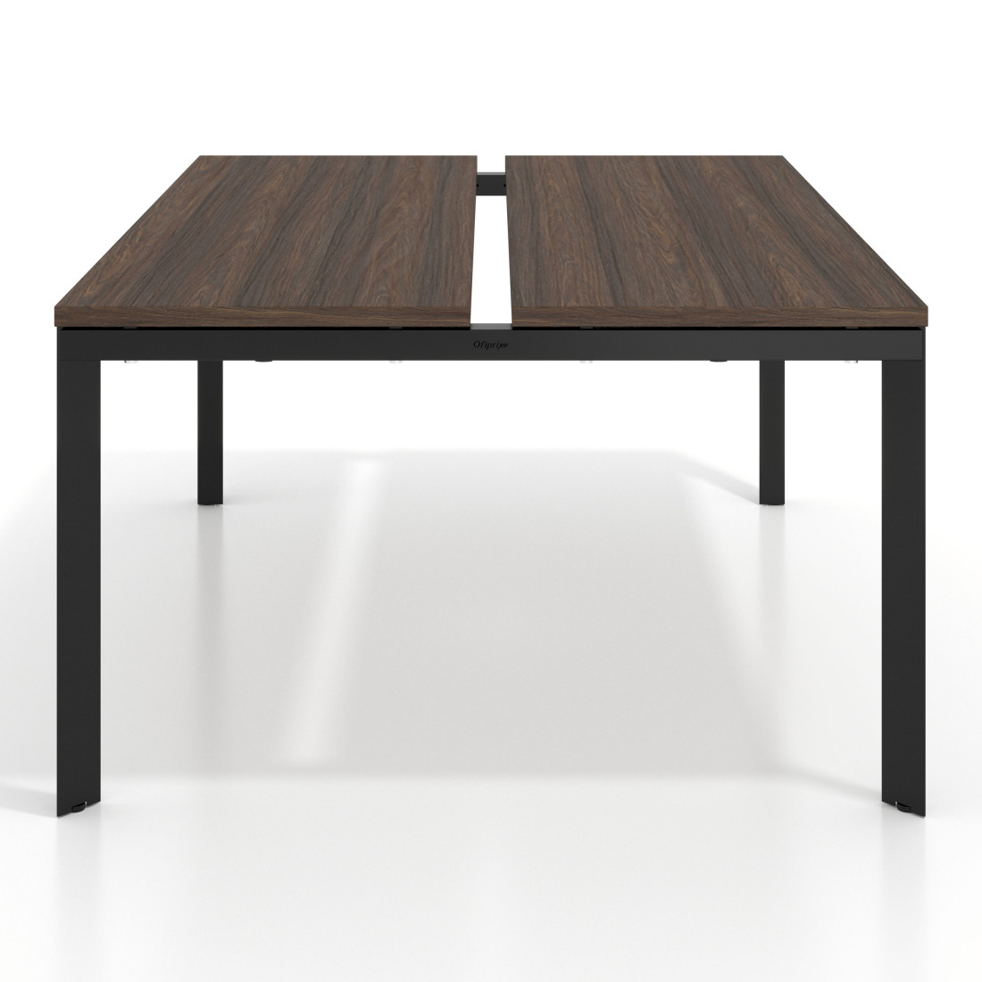 Mesa de oficina  multipuesto Delta Open, fondo 126cm, estructura negra