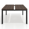Mesa de oficina  multipuesto Delta Open, fondo 126cm, estructura negra