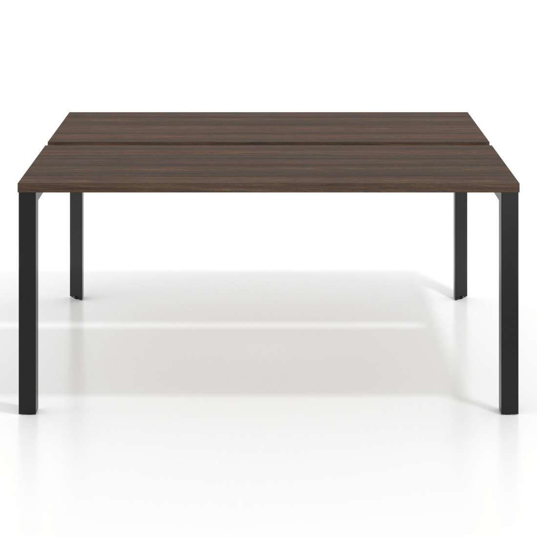 Mesa de oficina  multipuesto Delta Open, fondo 126cm, estructura negra